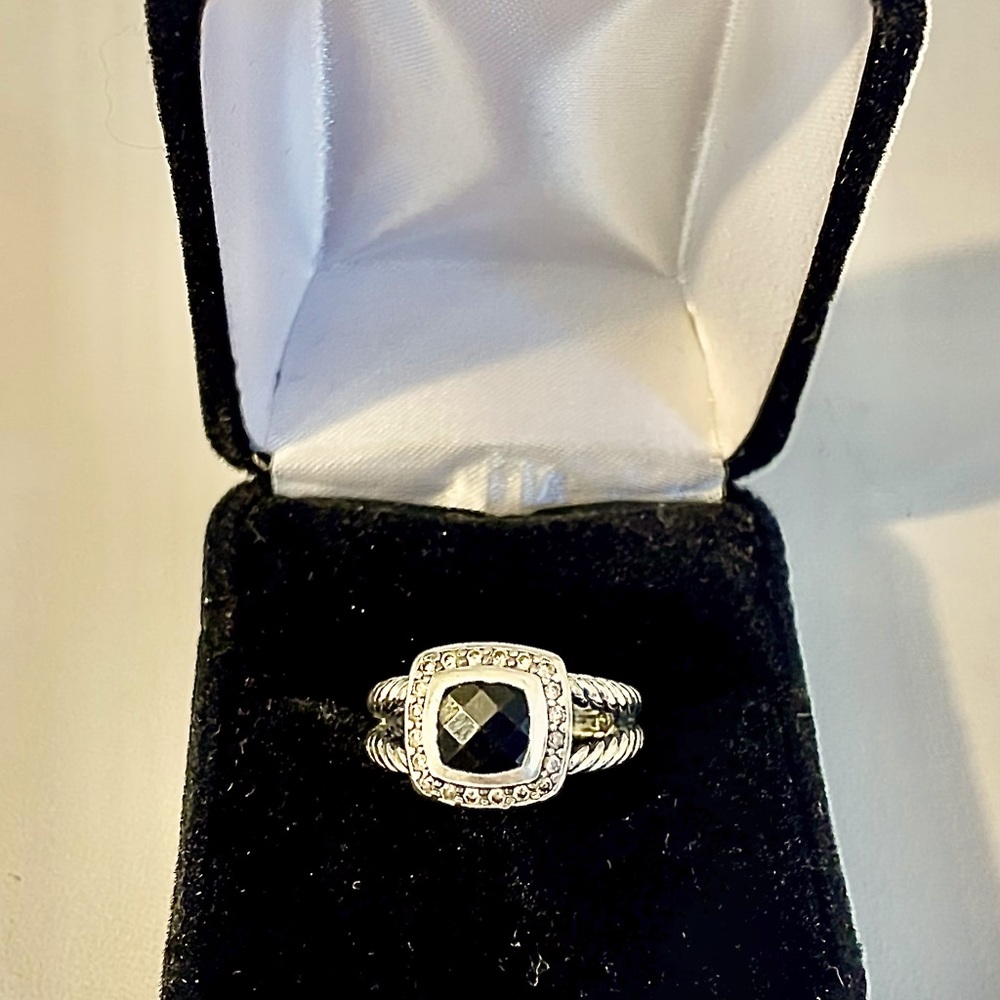 David Yurman Petite Albion Black Onyx Ring